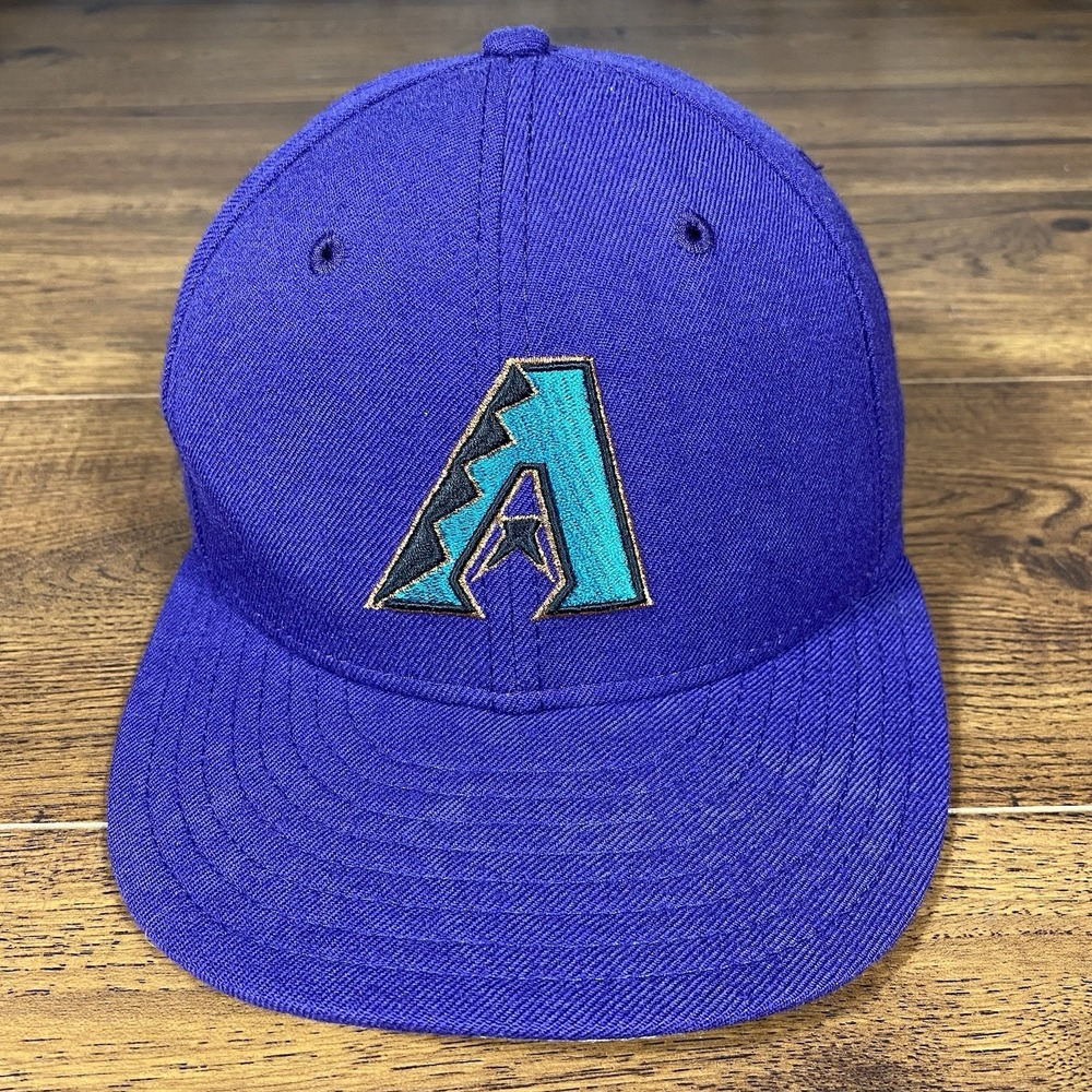 Vintage Arizona Diamondbacks Hat 7 Purple Wool New Era 59FIFTY USA Made MLB Cap